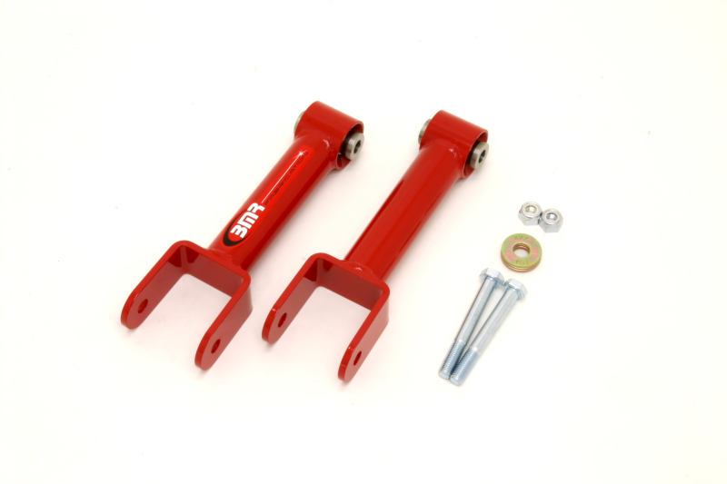 Ford Mustang Upper Control Arms - BMR Suspension - Non-Adjustable with Spherical Bearings - Red - `79-`04 Ford Mustang Upper Control Arms - BMR Suspension - Non-Adjustable with Spherical Bearings - Red - `79-`04